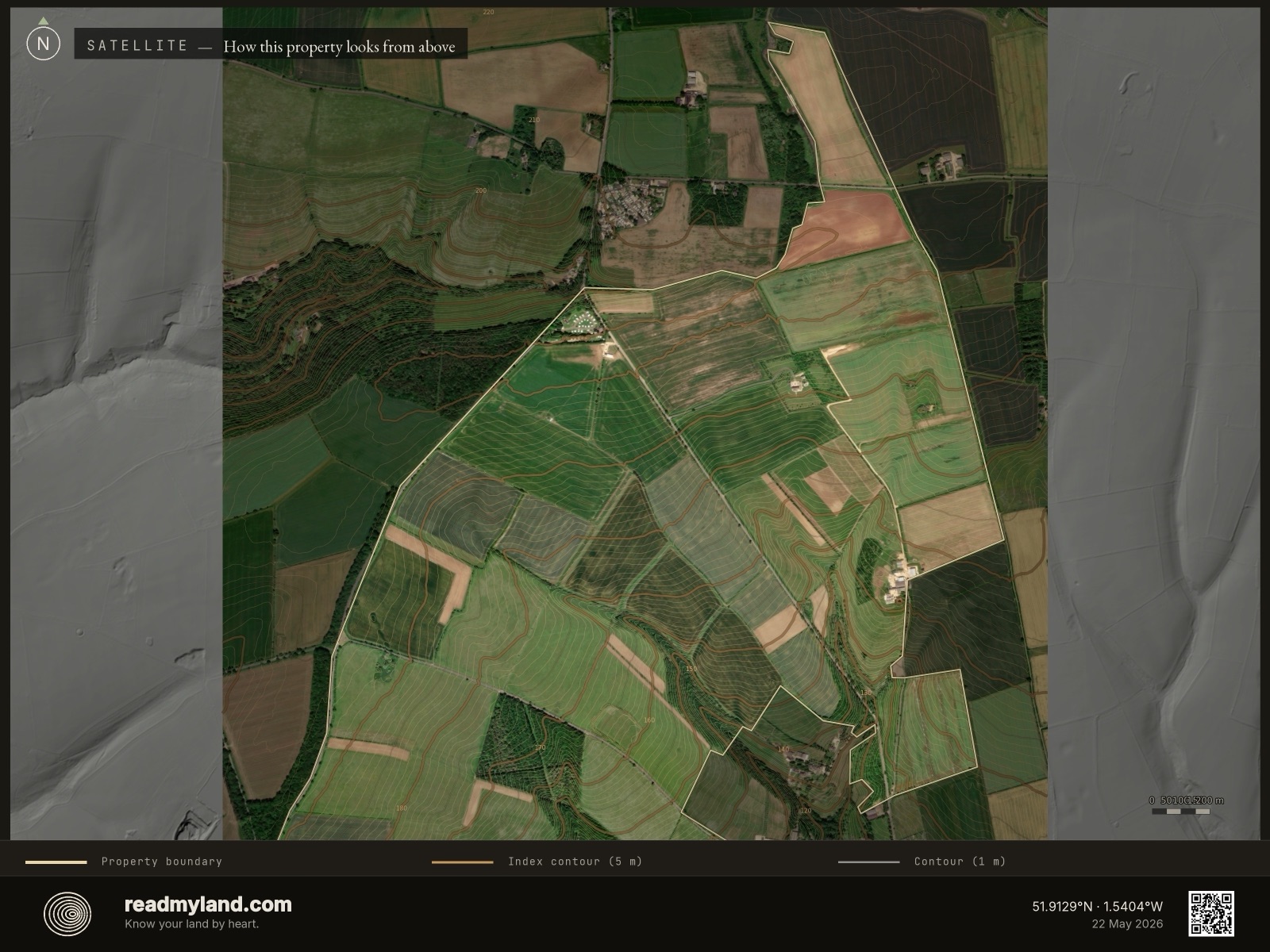 Satellite view of Diddly Squat Farm, Chadlington, Oxfordshire