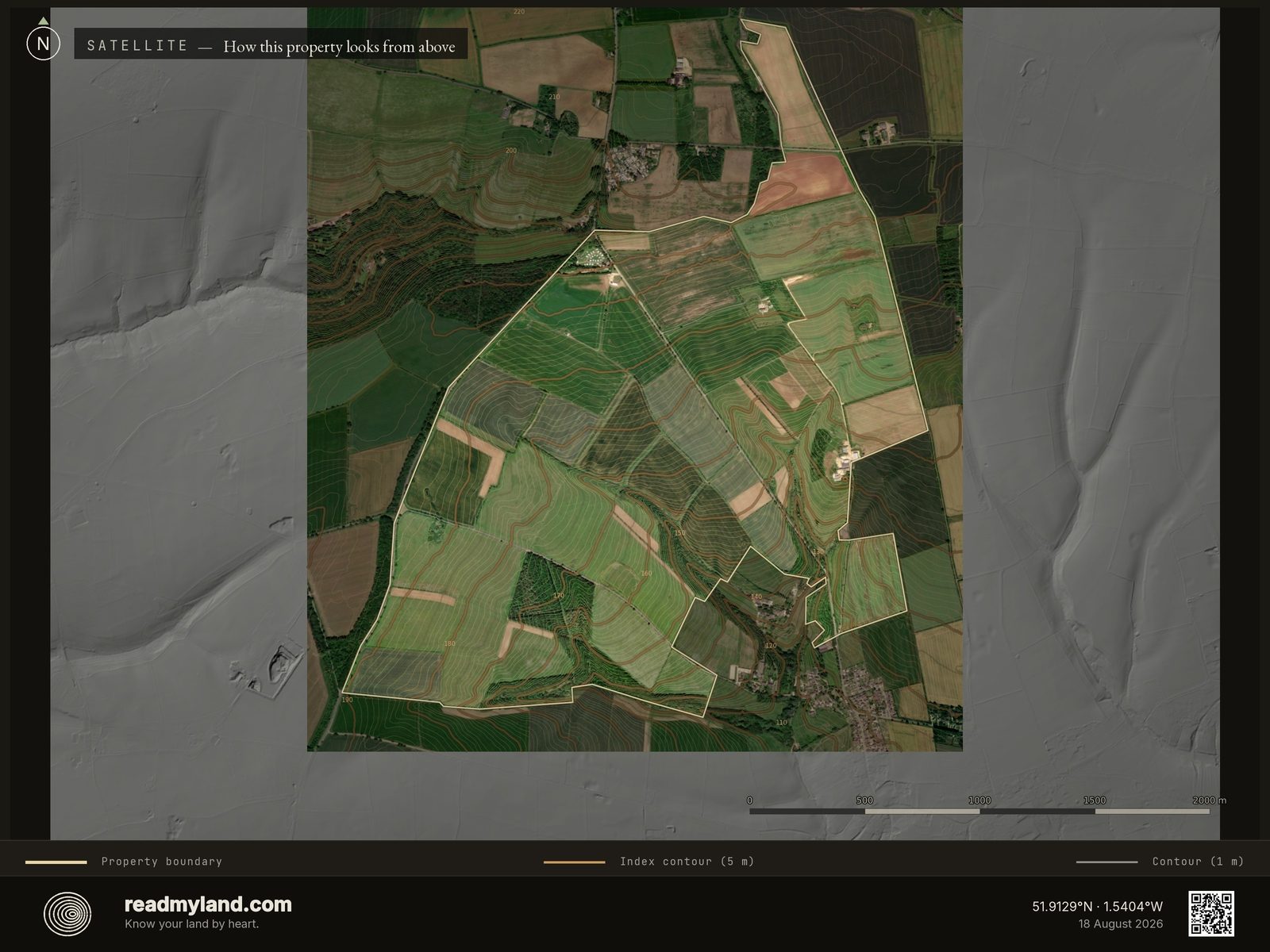 Satellite view of Diddly Squat Farm, Chadlington, Oxfordshire